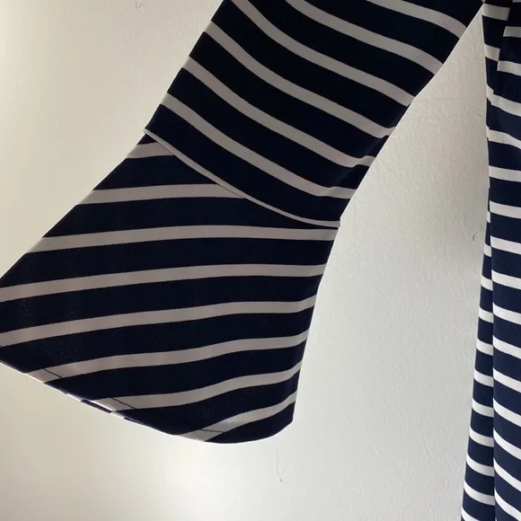 Charter Club | Striped bell sleeve Top - Picture 3 of 16